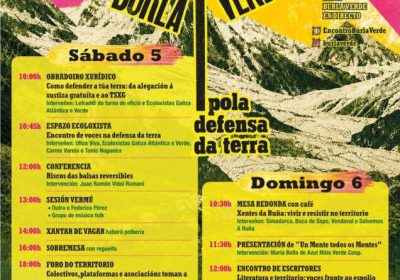 Cartel del IV Encontro Burla Verde en Santiago de Arcos, Mazaricos, los días 5 y 6 de septiembre de 2026