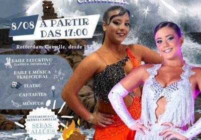Cartel del IV Encontro Cultural Rotterdam en Camelle, con baile, música, teatro y artistas locales