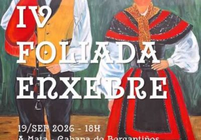 Cartel de la IV Foliada Enxebre en A Mata, Cabana de Bergantiños, el 19 de septiembre de 2026