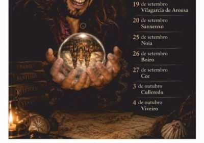Cartel de Cagliostro do Mago Antón en Cee o 27 de setembro de 2026