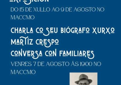 Cartel de la exposición Mosqueira Manso. De Corme ao Orinoco en el Museo de Corme, del 15 de julio al 9 de agosto de 2026