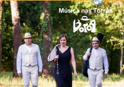 Cartel de Música nas Torres con Boroa en Torres do Allo, Zas, el 4 de julio de 2026