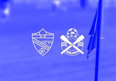Cartel del partido amistoso sénior entre SD Coristanco y SCD Malpica en el Campo Municipal Manuel Vecino, 7 de agosto de 2026 a las 20:30 h.