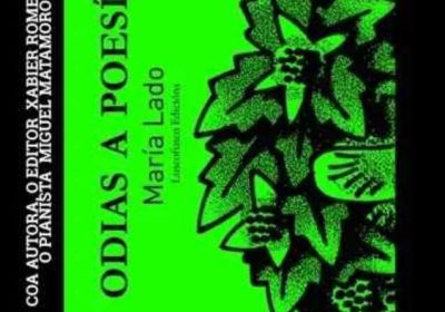 Cartel da presentación e sinatura de «Odias a poesía» de María Lado na Capela do Pilar de Corcubión