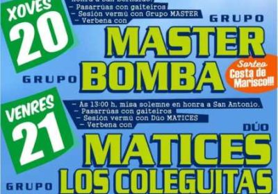 Cartel de la Romaría de San Bernaldo da Graña 2026, con programa de los días 20 y 21 de agosto