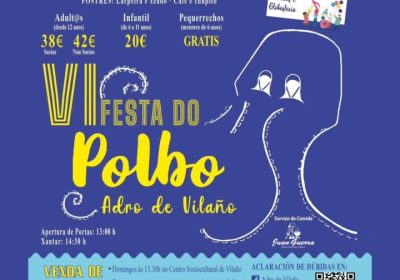 Cartel da VI Festa do Polbo de Adro de Vilaño 2026
