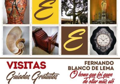 Cartel de las visitas guiadas gratuitas al Museo Fernando Blanco de Lema en Cee