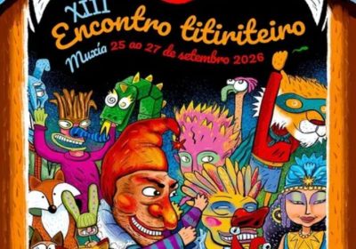 Cartel do XIII Encontro Titiriteiro de Muxía, do 25 ao 27 de setembro de 2026.