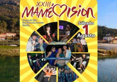 Cartel de la XXIII Mamevisión en San Mamede de Carnota, el 1 de agosto de 2026