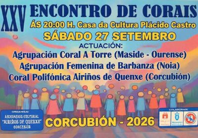 Cartel del XXV Encontro de Corais en Corcubión