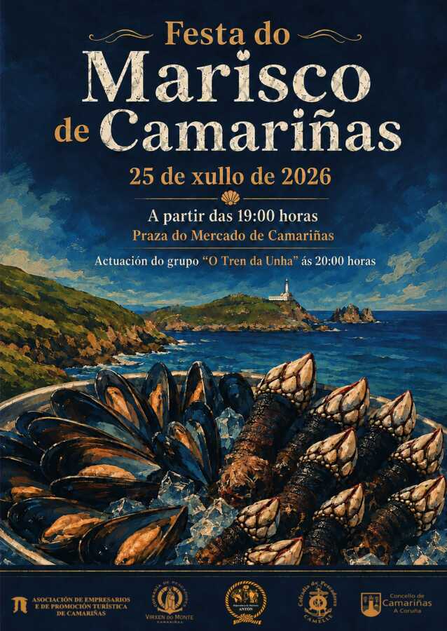 Cartel de la Festa do Marisco de Camariñas del 25 de julio de 2026