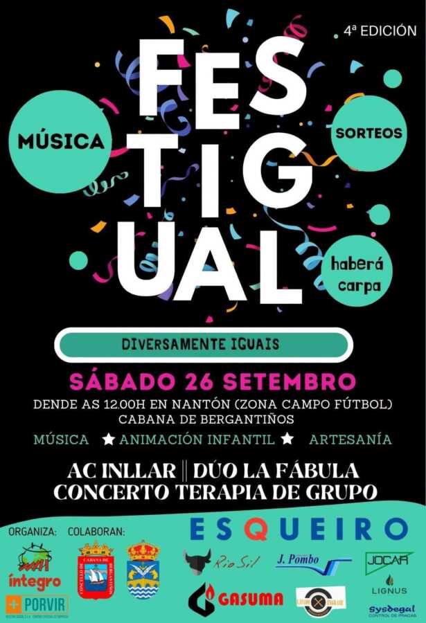 Cartel da 4ª edición do Festigual en Nantón, Cabana de Bergantiños, o 26 de setembro de 2026