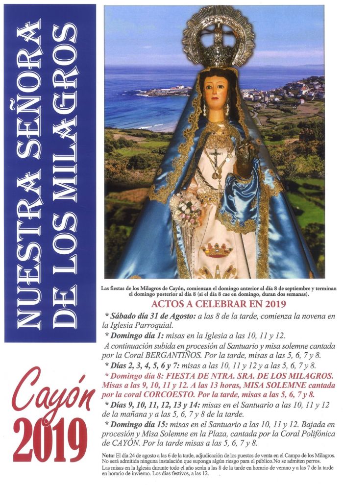 Fiesta De Nuestra Senora De Los Milagros De Caion 1567670707