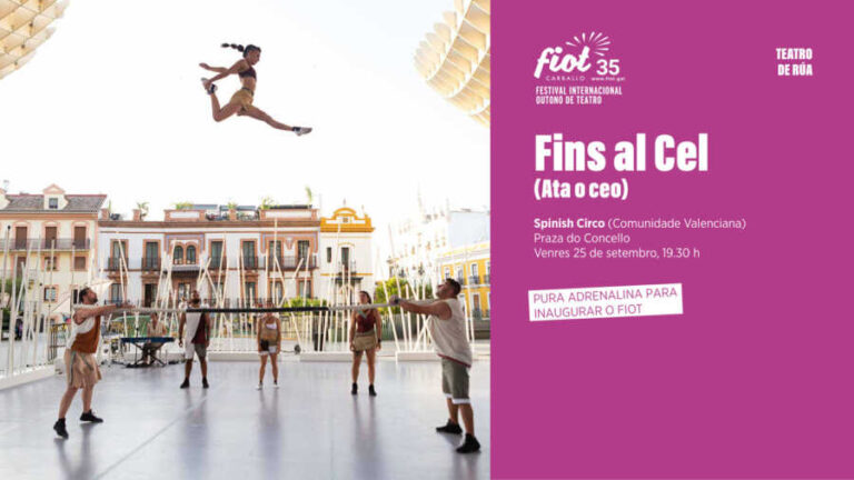 Cartel de Fins al Cel (Ata o ceo) de Spinish Circo no FIOT 2026 de Carballo