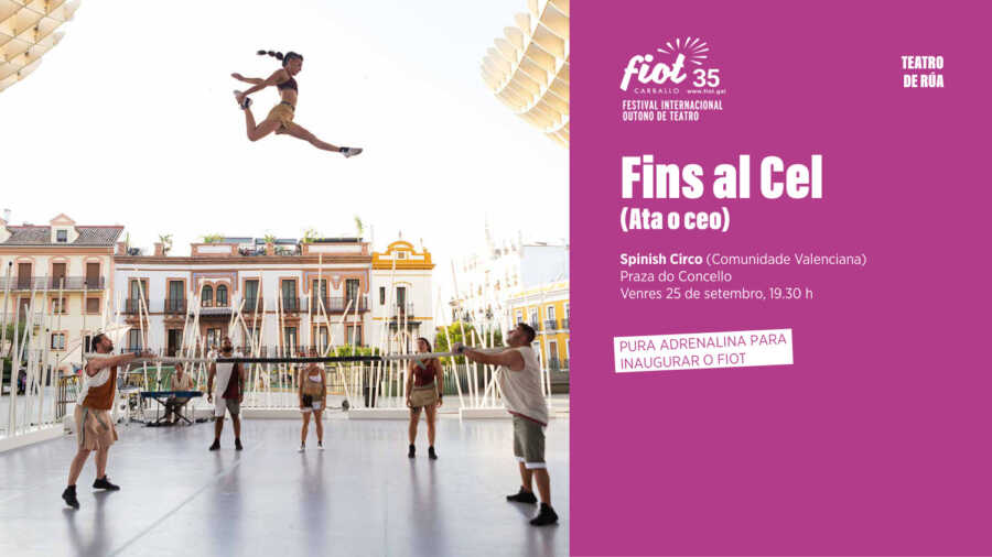 Cartel de Fins al Cel (Ata o ceo) de Spinish Circo no FIOT 2026 de Carballo