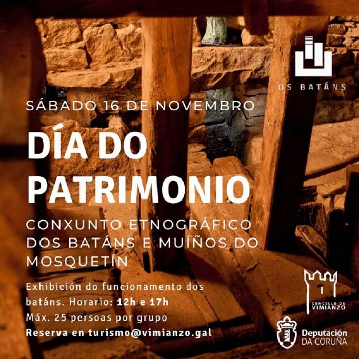 Día del Patrimonio: Exhibición del funcionamento de los batanes y molinos de mosquetín