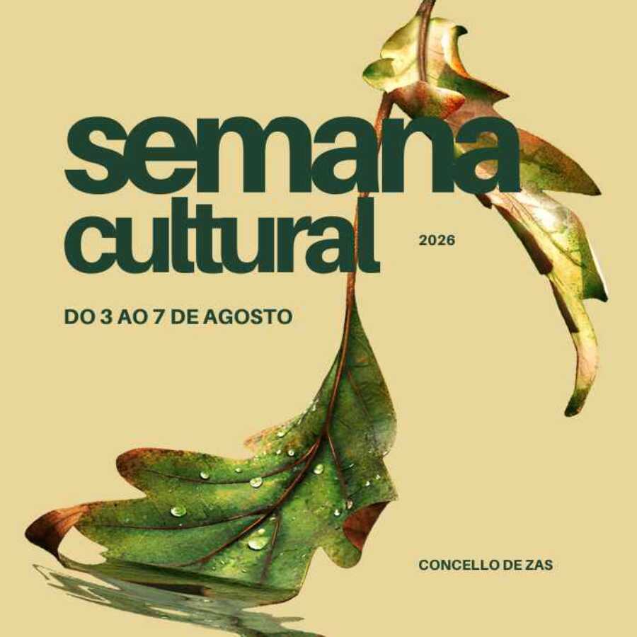 Cartel de la Semana Cultural de Zas 2026, del 3 al 7 de agosto