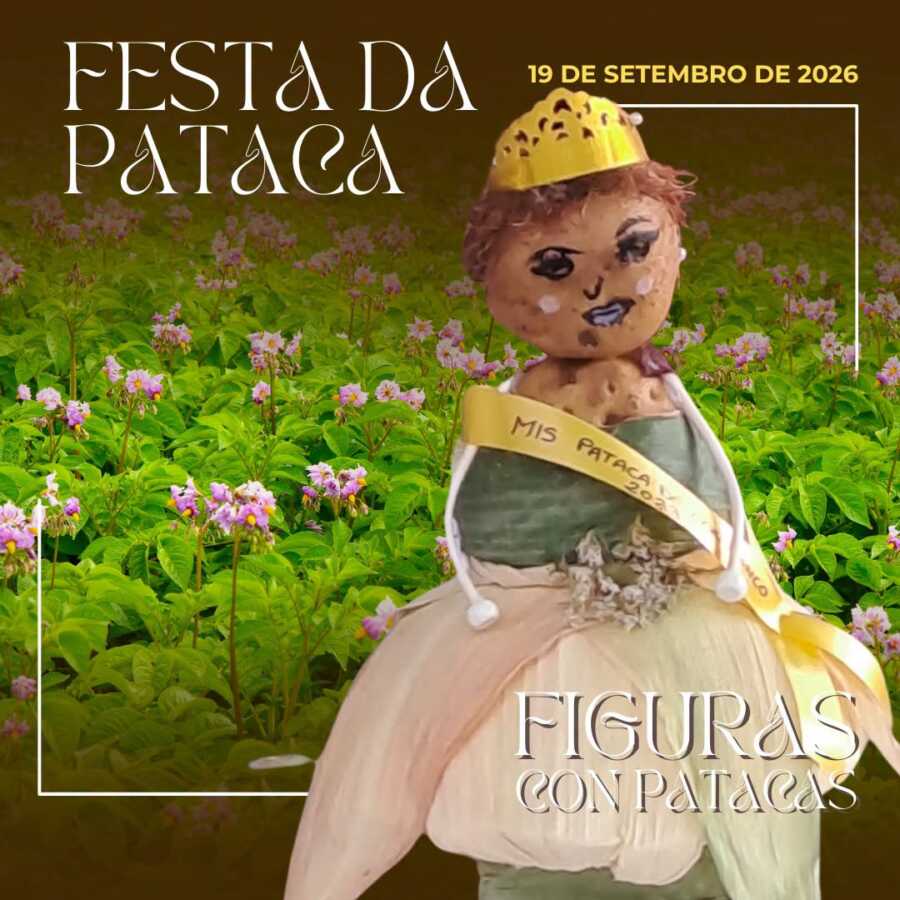 Cartel del obradoiro de elaboración de figuras con patacas de la XLIV Festa da Pataca 2026