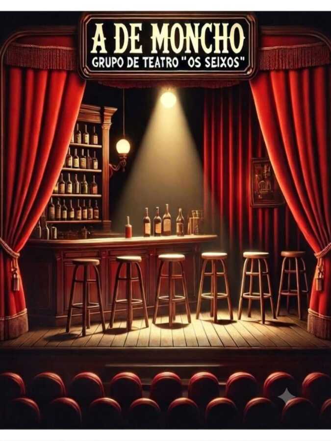 Cartel da obra de teatro A de Moncho, do Grupo de Teatro Os Seixos