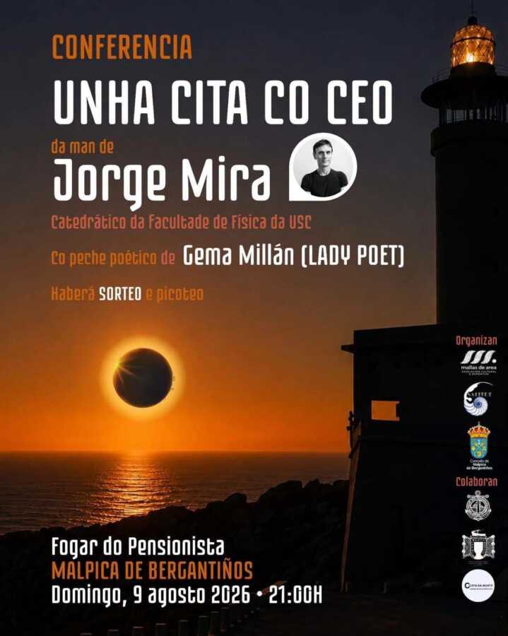 Cartel de la conferencia Unha cita co ceo en Malpica de Bergantiños