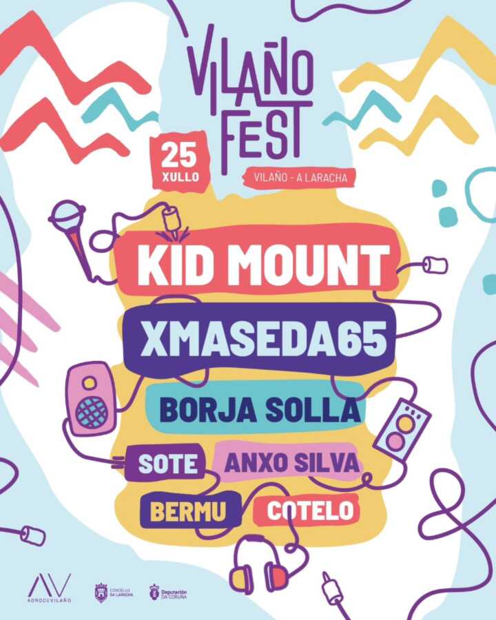 Cartel del Vilaño Fest del 25 de julio de 2026 en Vilaño, A Laracha