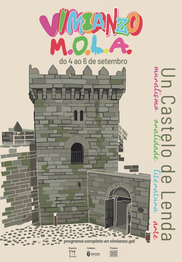 Cartel de Vimianzo M.O.L.A. 2026 no Castelo de Vimianzo, do 4 ao 6 de setembro
