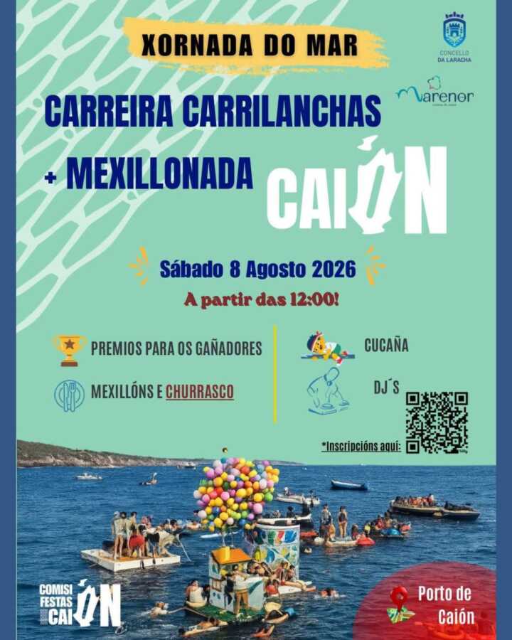 Cartel de la Xornada do Mar en Caión, 8 de agosto de 2026