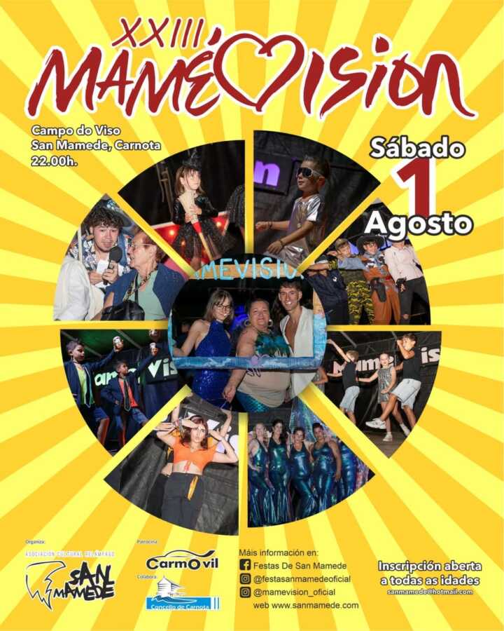 Cartel de la XXIII edición de Mamevisión en el Campo do Viso de San Mamede, Carnota