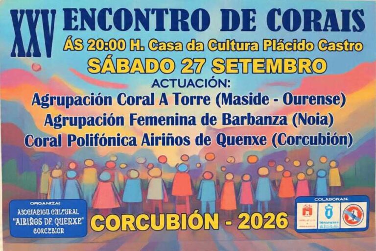 Cartel del XXV Encontro de Corais en Corcubión